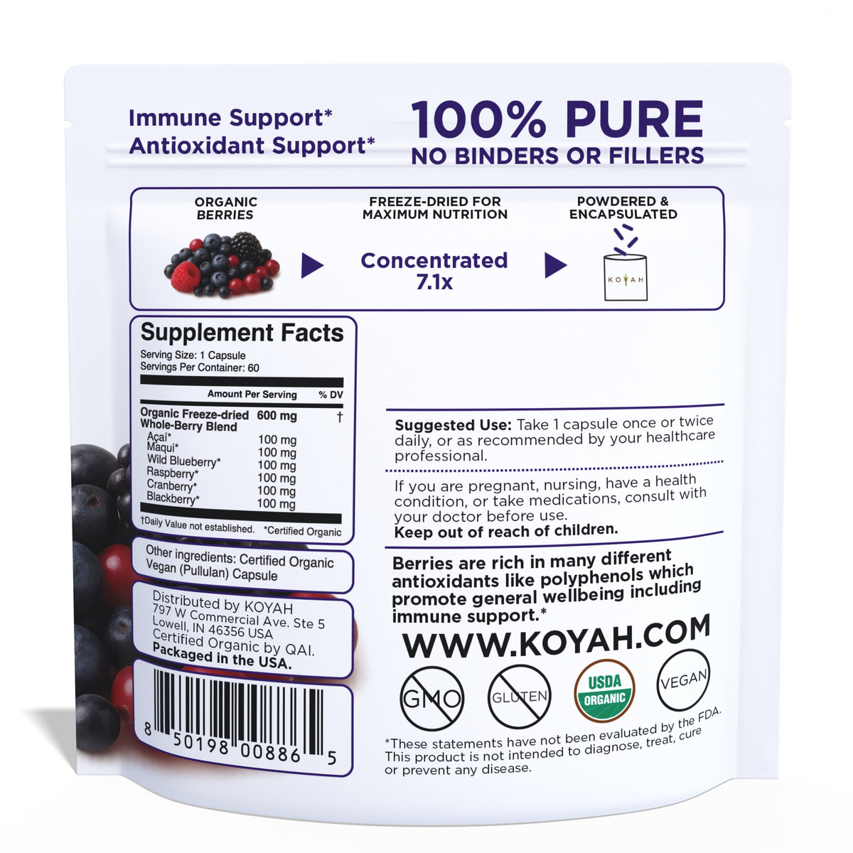 Organic Berry Blend Capsules