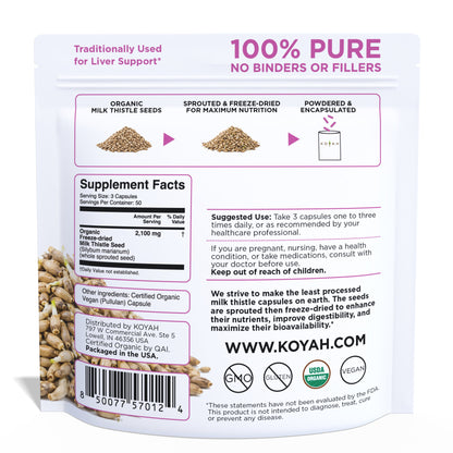 Organic Milk Thistle Capsules
