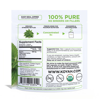 Organic Stinging Nettle Leaf Capsules