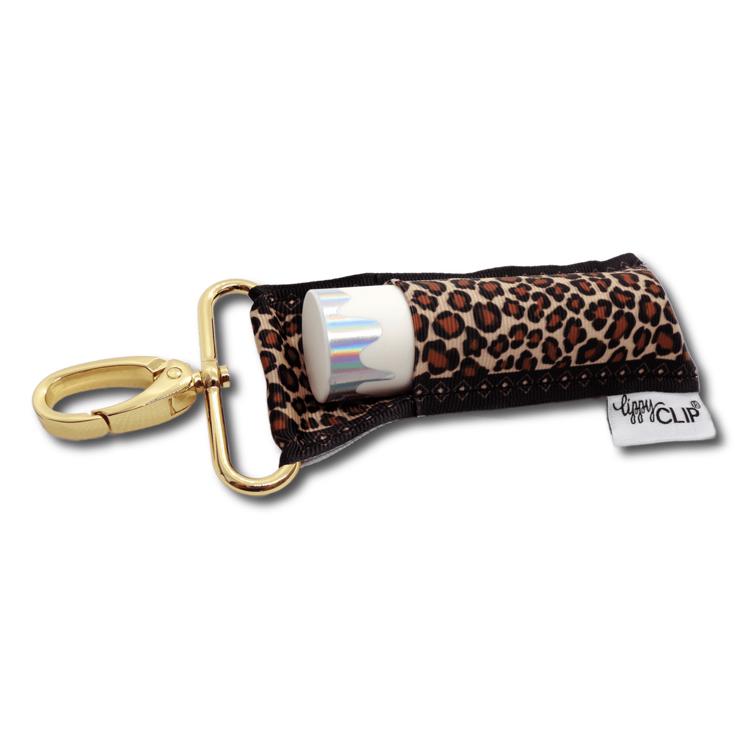 Leopard LippyClip KISS for larger lip balms, essential oil rollers, etc. | Daily Health & Beauty