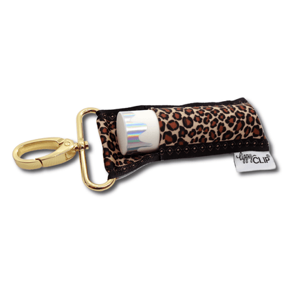 Leopard LippyClip KISS for larger lip balms, essential oil rollers, etc. | Daily Health & Beauty