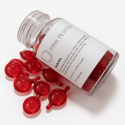 Lightweight Hair Oil Capsules - Nourishing Blend with Olive, Jojoba, Sunflower Seed and Rosemary Oil (Shine and Frizz Control) - 6 Pack with Display | Daily Health & Beauty