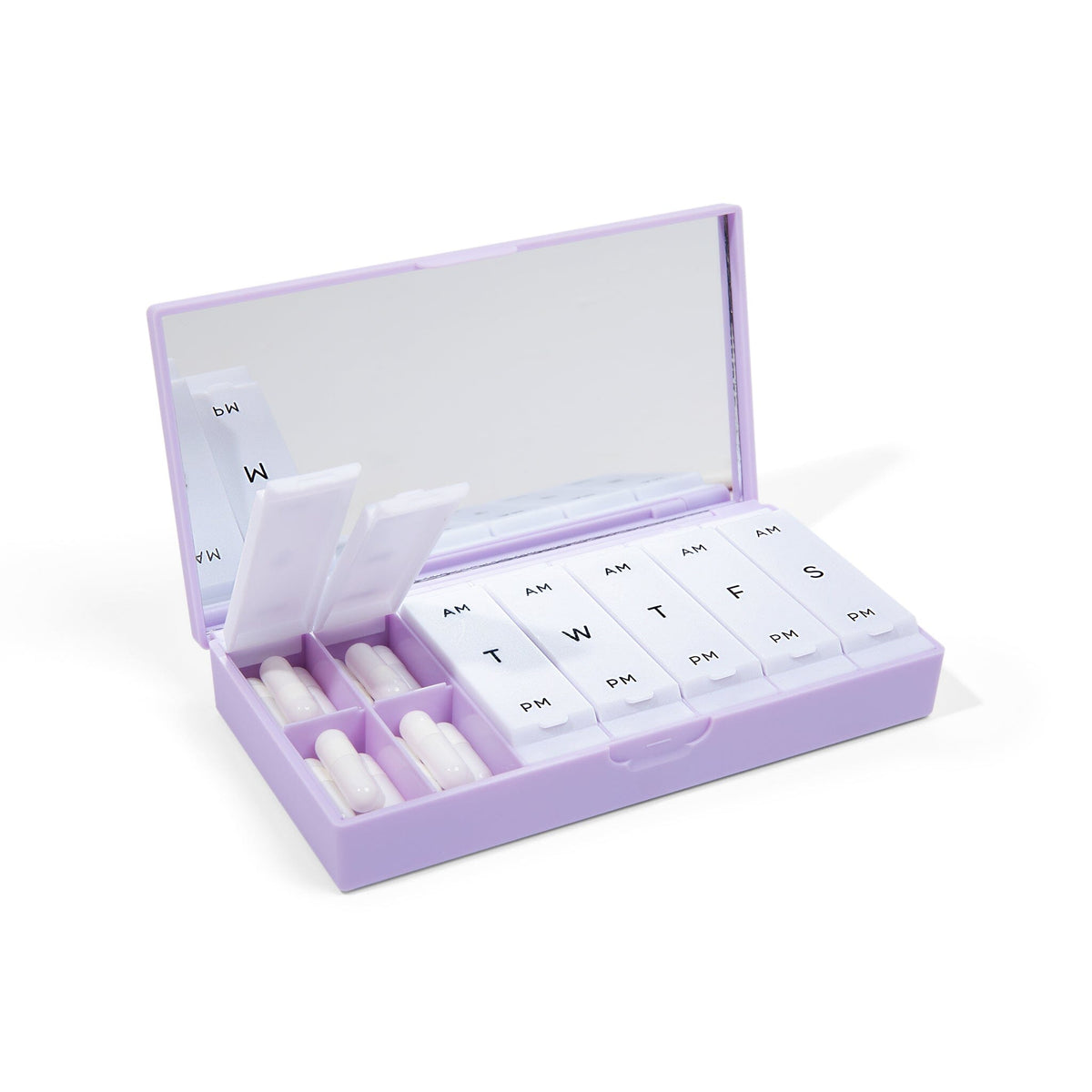 Lilac AM/PM Pill Box