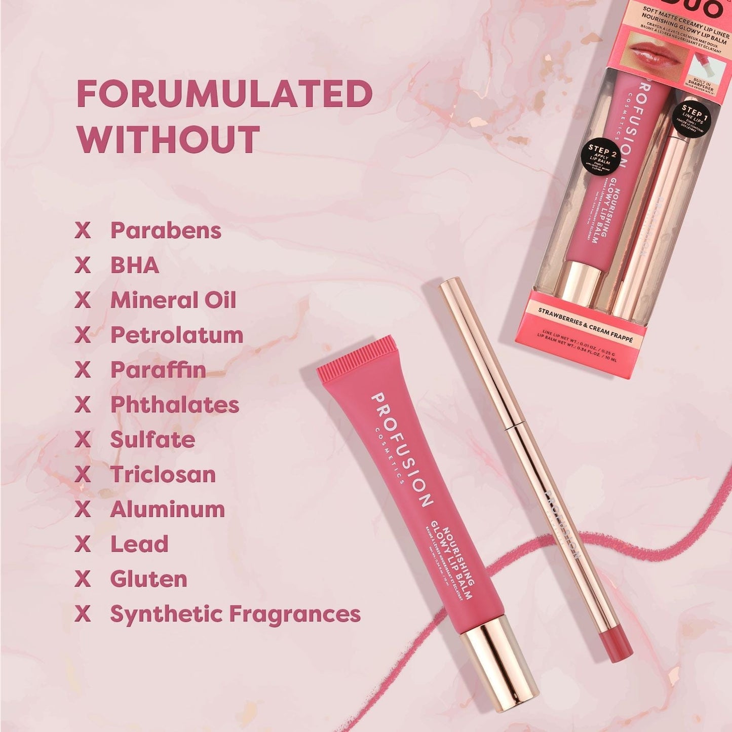 Lip Treat Duo Soft Matte Creamy Lip Liner & Nourishing Glowy Lip Balm | Daily Health & Beauty