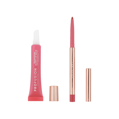 Lip Treat Duo Soft Matte Creamy Lip Liner & Nourishing Glowy Lip Balm | Daily Health & Beauty