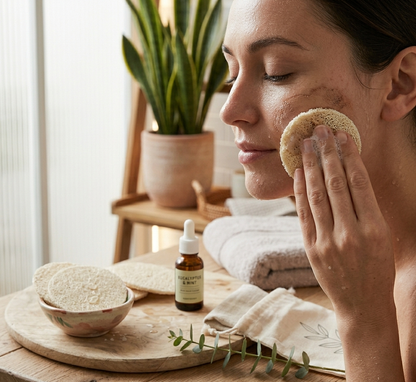 Almohadillas de lufa naturales, 5 unidades