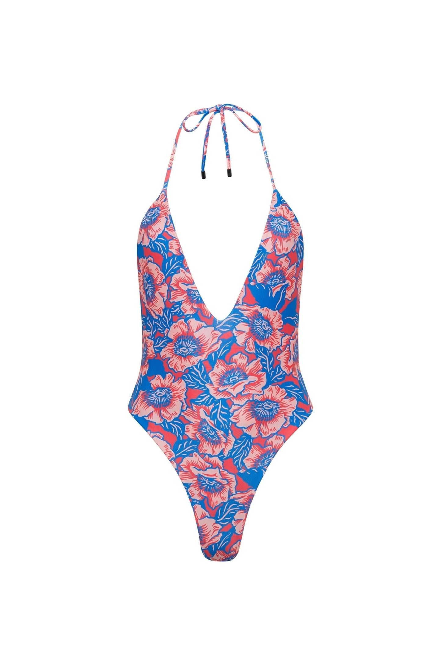 Los Cabos Deep V One Piece Swimsuit – Pink Floral