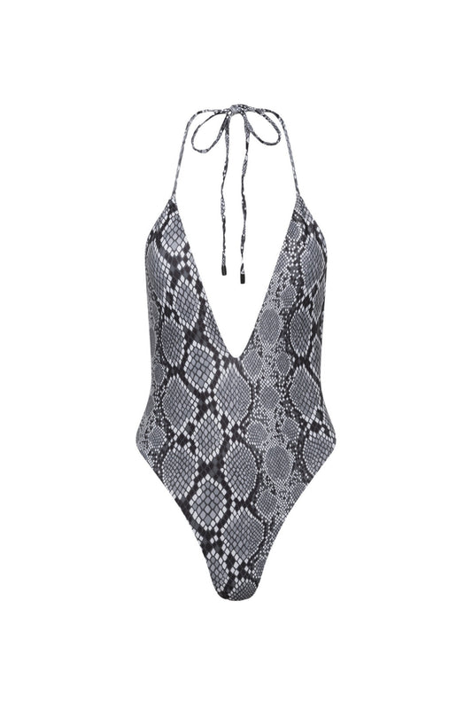 Los Cabos Deep V One Piece Swimsuit – Snake