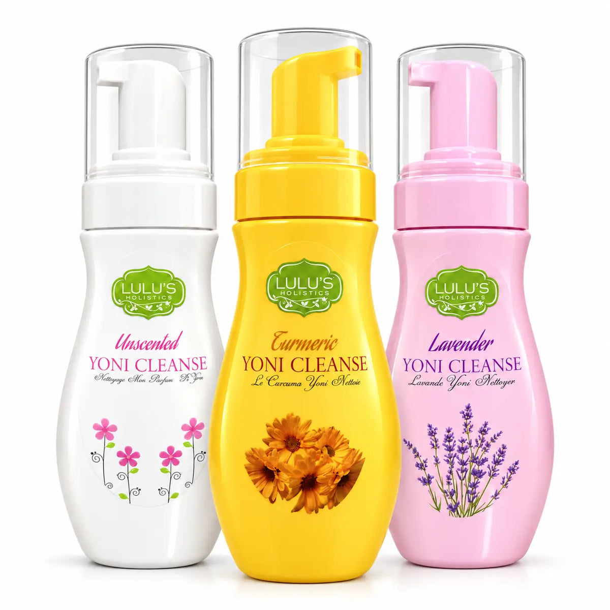 Lulu's Holistics Bikini Line Gentle Cleansing Foaming Wash Trio Bundle