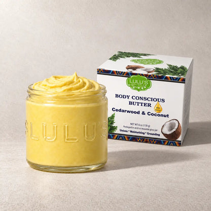 Manteca corporal de cedro y coco para una piel nutrida y sin irritaciones