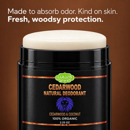 Lulu's Holistics Cedarwood & Coconut Aluminum-Free Natural Deodorant (2.25oz)
