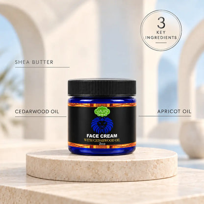 Lulu's Holistics Cedarwood Face & Beard Hydrating Men's Moisturizer Cream (2oz)