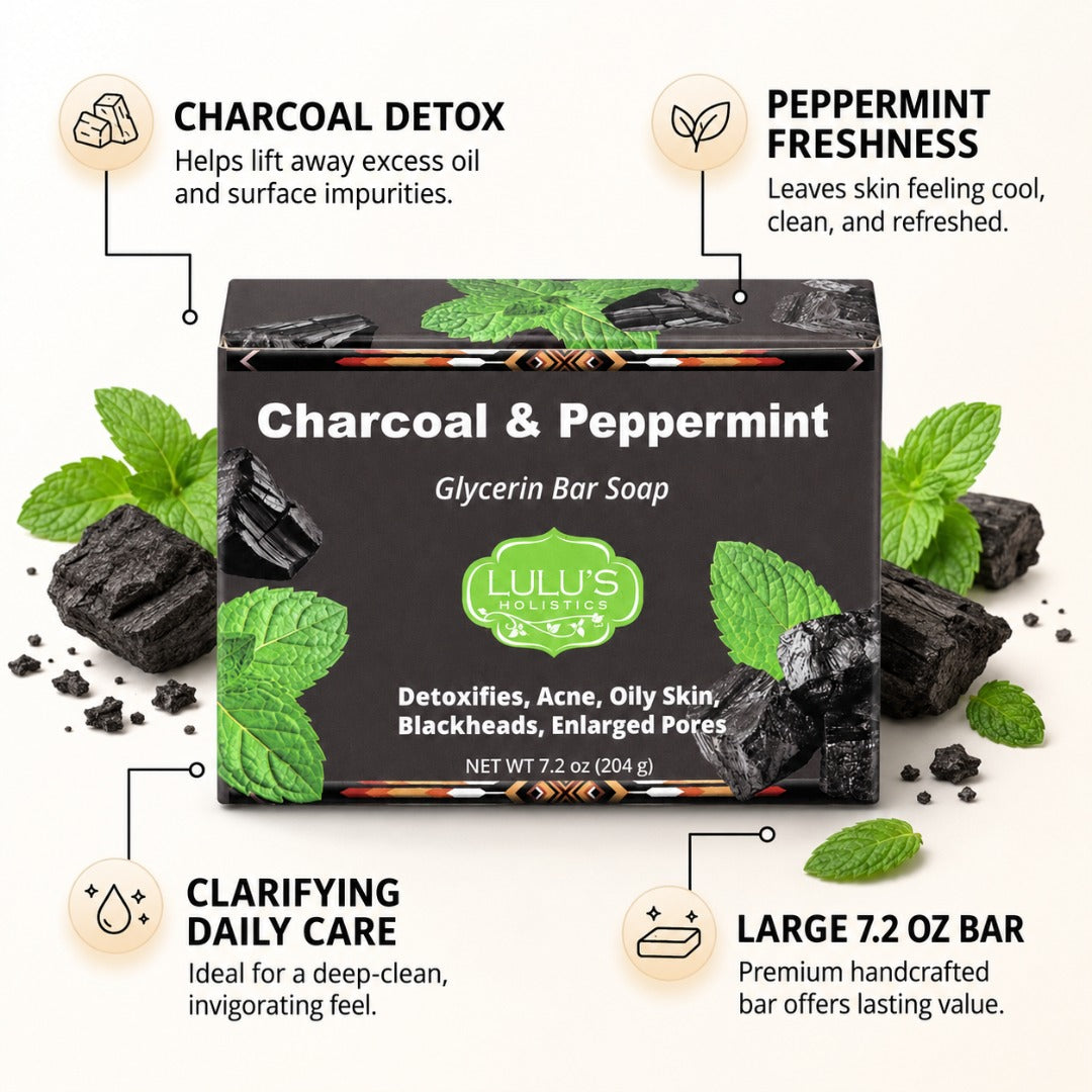 Charcoal & Peppermint Glycerin Bar Soap – Purifying Cleanse
