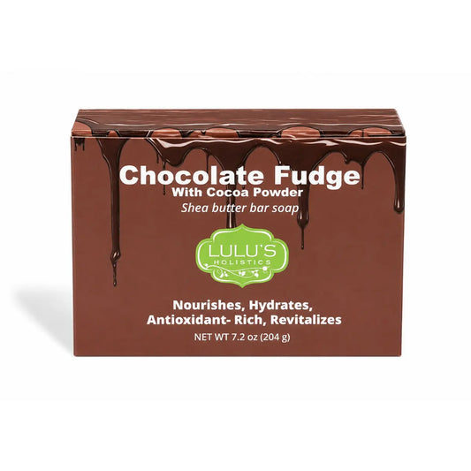 Lulu's Holistics Chocolate Fudge Cocoa Shea Butter Bar Soap – Rich Nourishing Cleanse