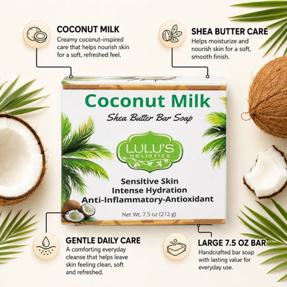 Coconut Milk Shea Butter Bar Soap – Moisturizing Cleanse