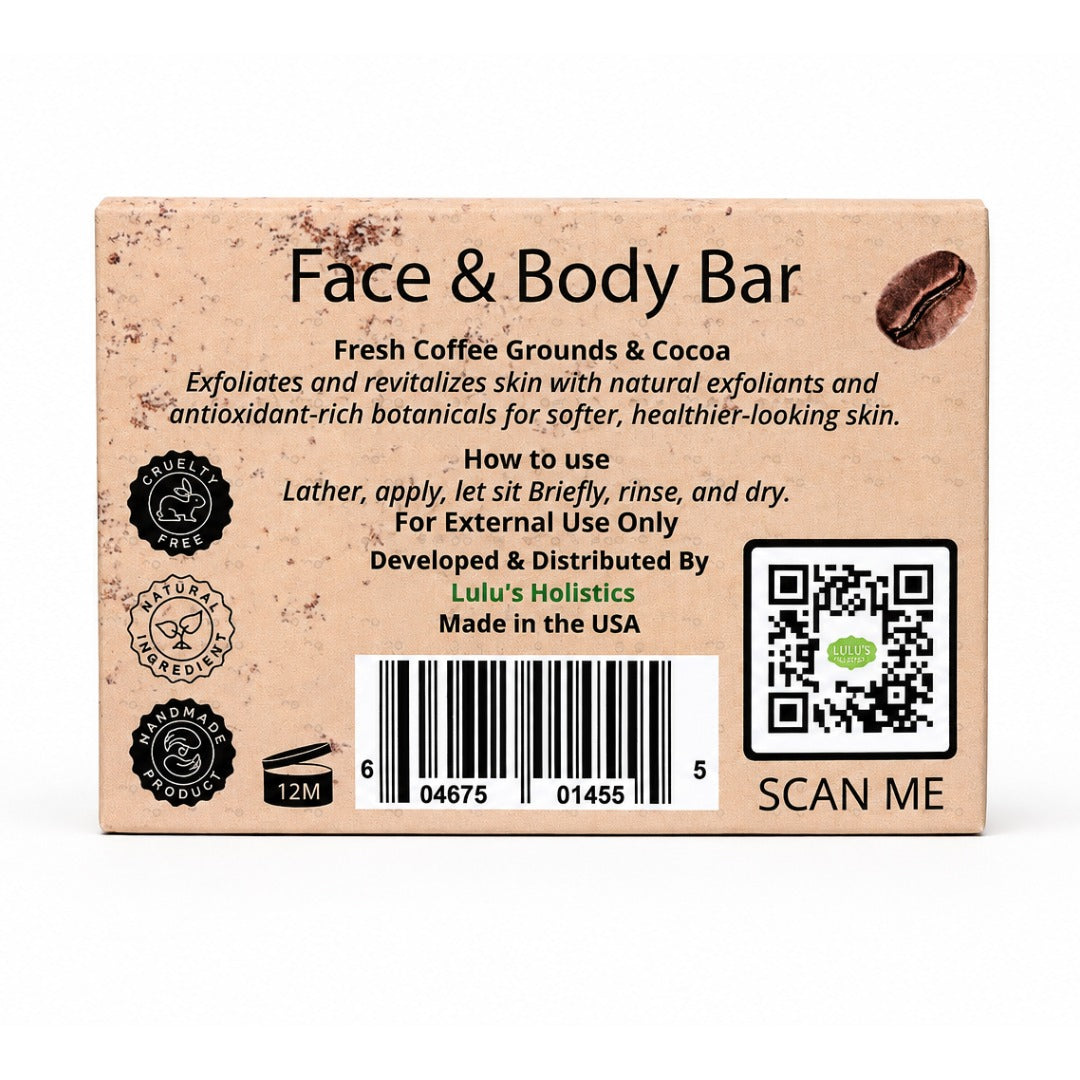 Coffee & Cocoa Mango Butter Bar Soap – Exfoliating Cleanse