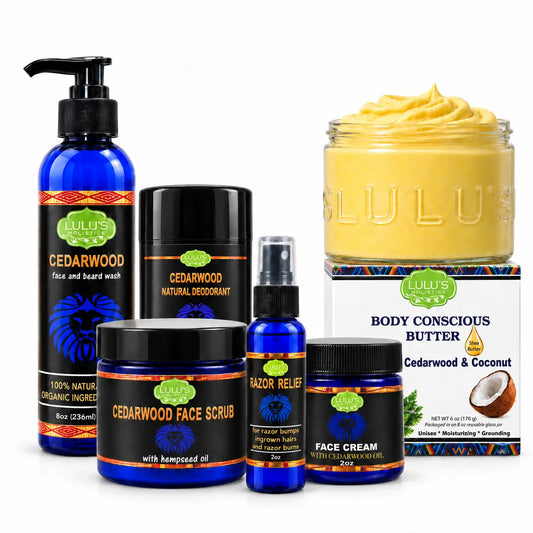 Holistics Men’s Box – Cedarwood Face, Body & Grooming Set