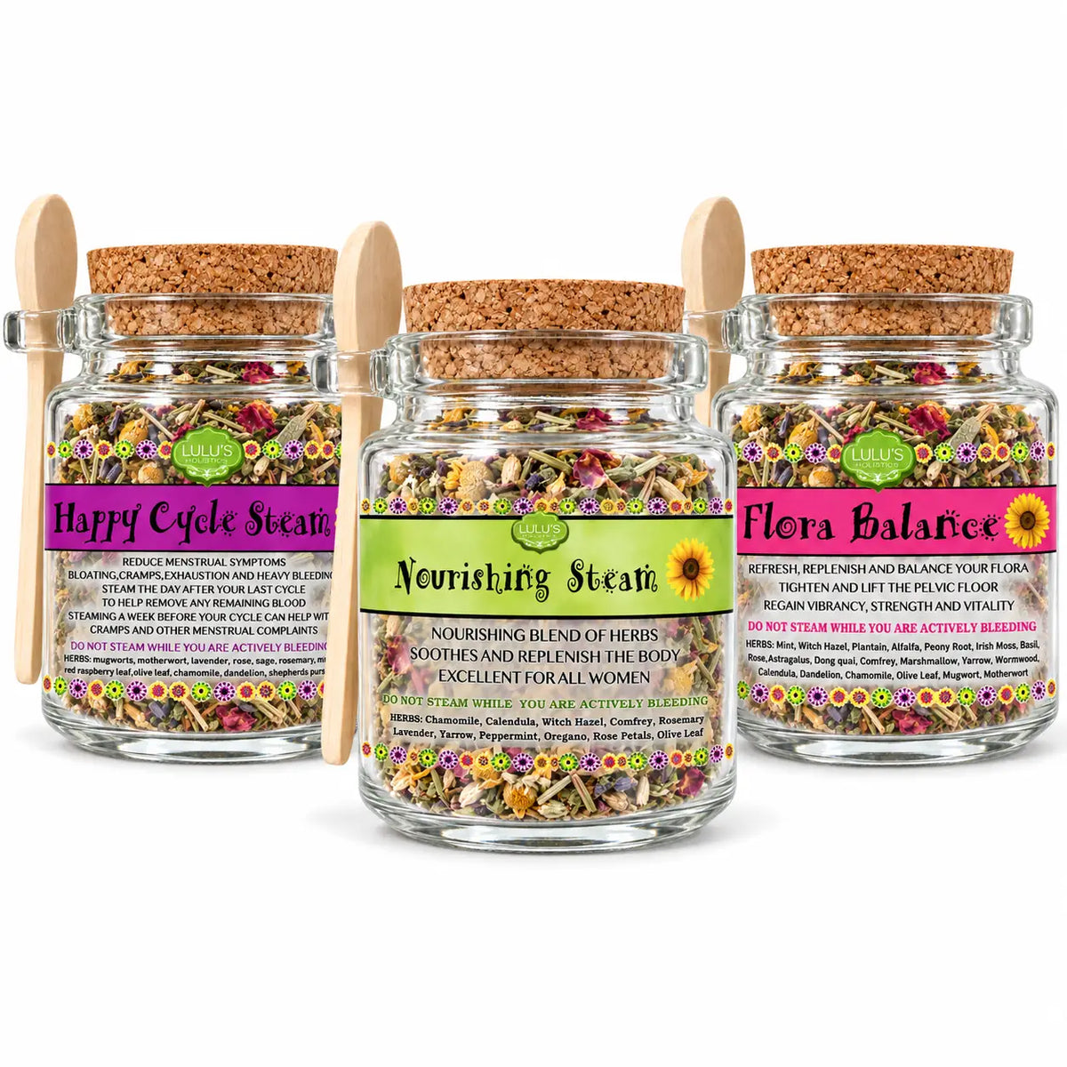 Lulu's Holistics Loose-Leaf Body Cleansing Herbal Infusion Variety Bundle (3-Pack)