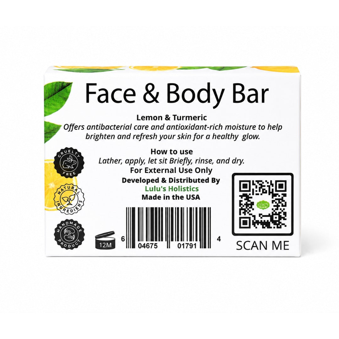 Lemon Turmeric Shea Butter Bar Soap – Brightening for Dark Spots & Uneven Tone