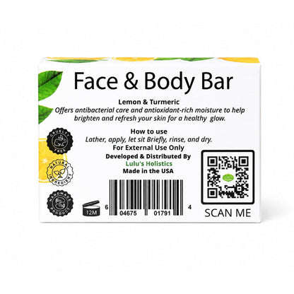 Lemon Turmeric Shea Butter Bar Soap – Brightening for Dark Spots & Uneven Tone