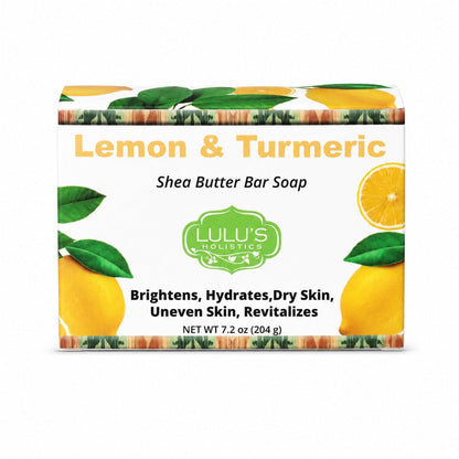 Lemon Turmeric Shea Butter Bar Soap – Brightening for Dark Spots & Uneven Tone