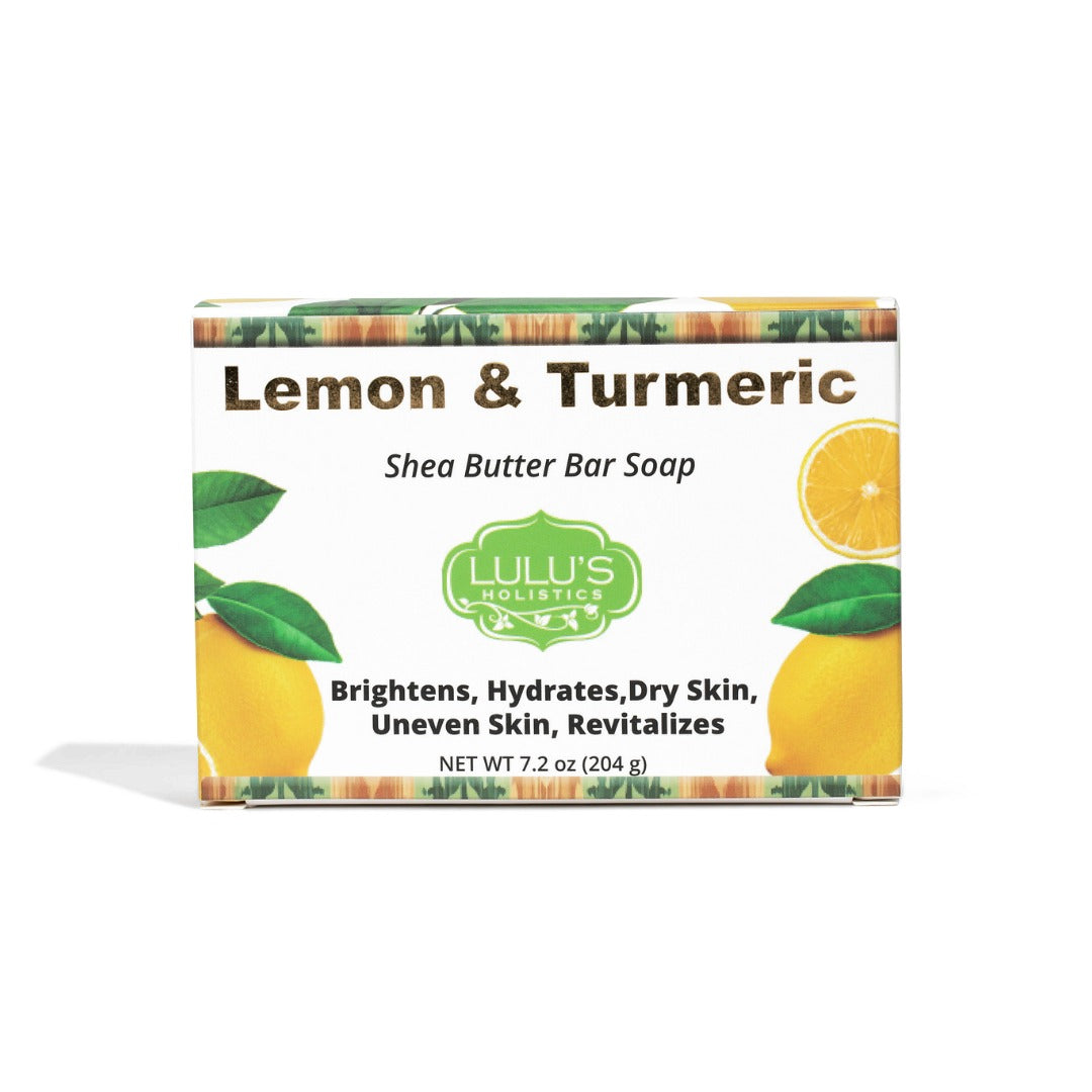 Lemon Turmeric Shea Butter Bar Soap – Brightening for Dark Spots & Uneven Tone