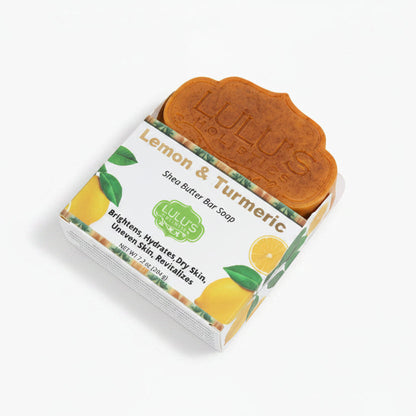Lemon Turmeric Shea Butter Bar Soap – Brightening for Dark Spots & Uneven Tone