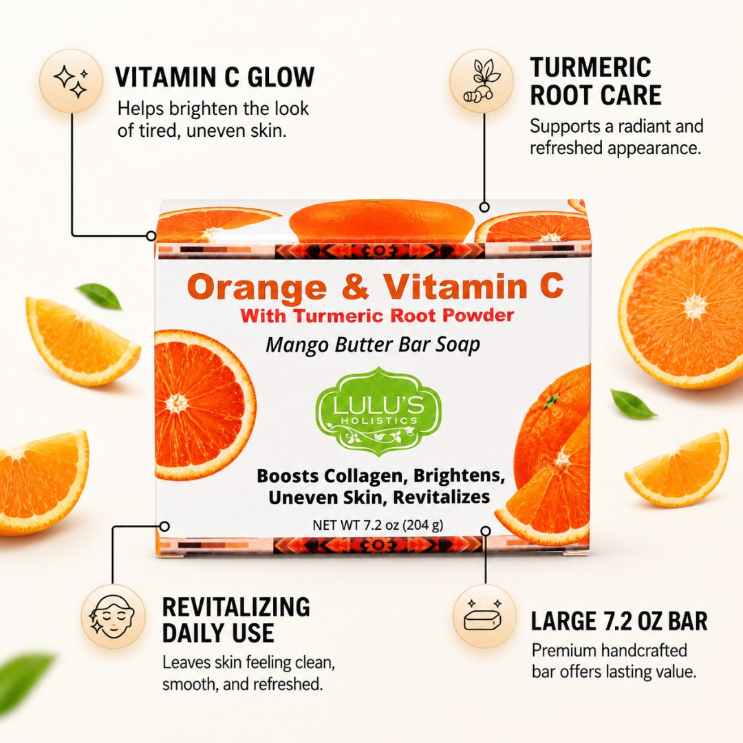 Orange Vitamin C Turmeric Mango Butter Bar Soap – Brightening Cleanse