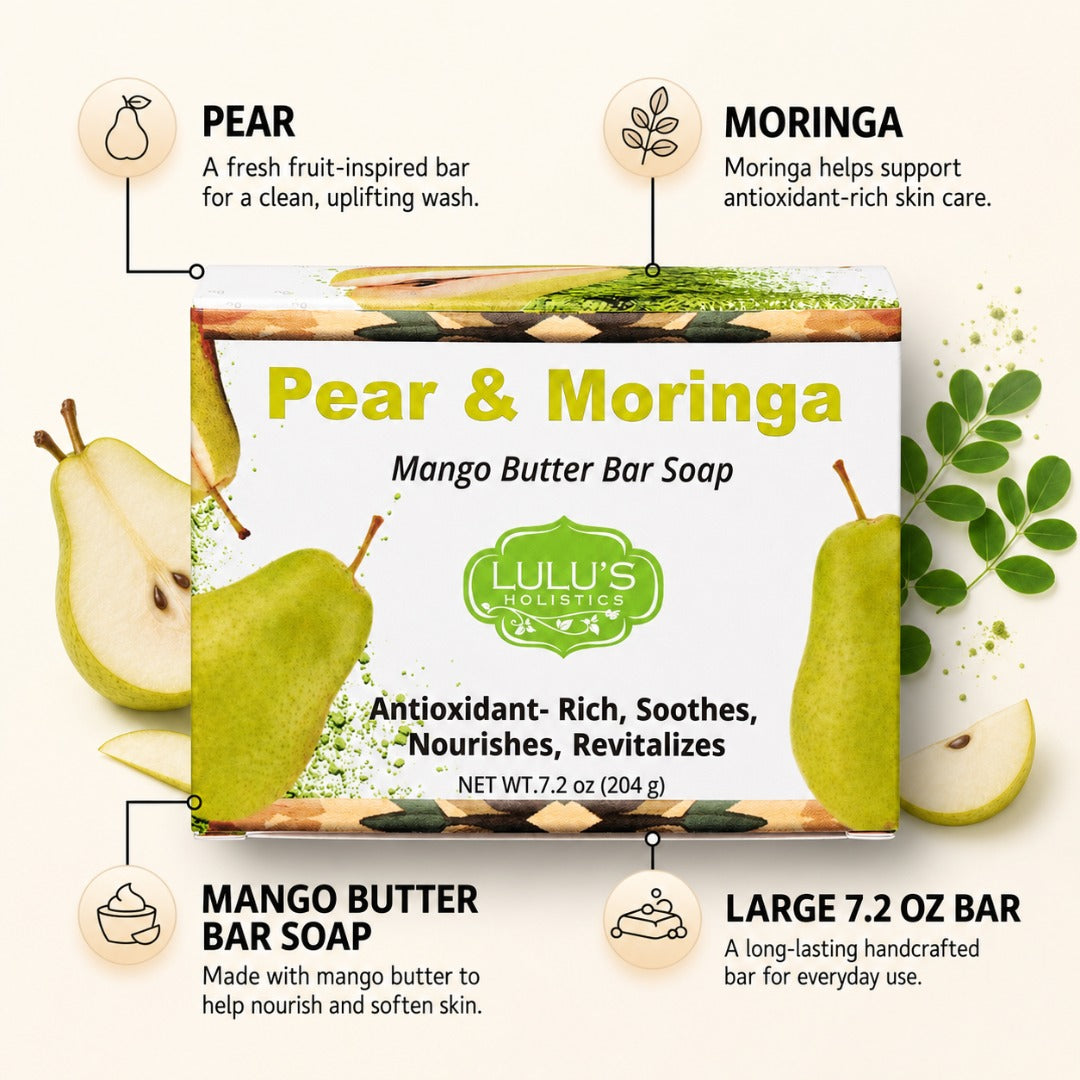 Pear & Moringa Mango Butter Bar Soap – Nourishing Cleanse