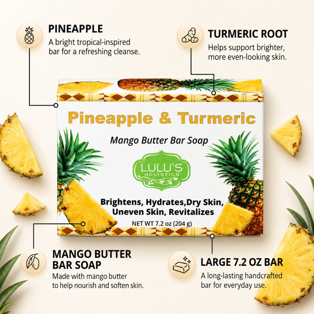 Pineapple Turmeric Mango Butter Bar Soap – Brightening Cleanse