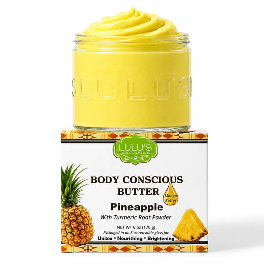Pineapple Turmeric Whipped Mango Body Butter – Non-Greasy, Golden Glow