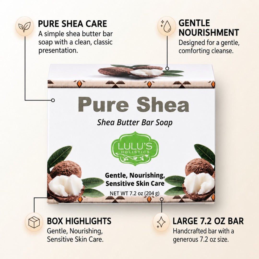 Pure Shea Butter Bar Soap – Fragrance-Free, Gentle & Moisturizing