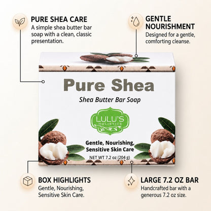 Pure Shea Butter Bar Soap – Fragrance-Free, Gentle & Moisturizing