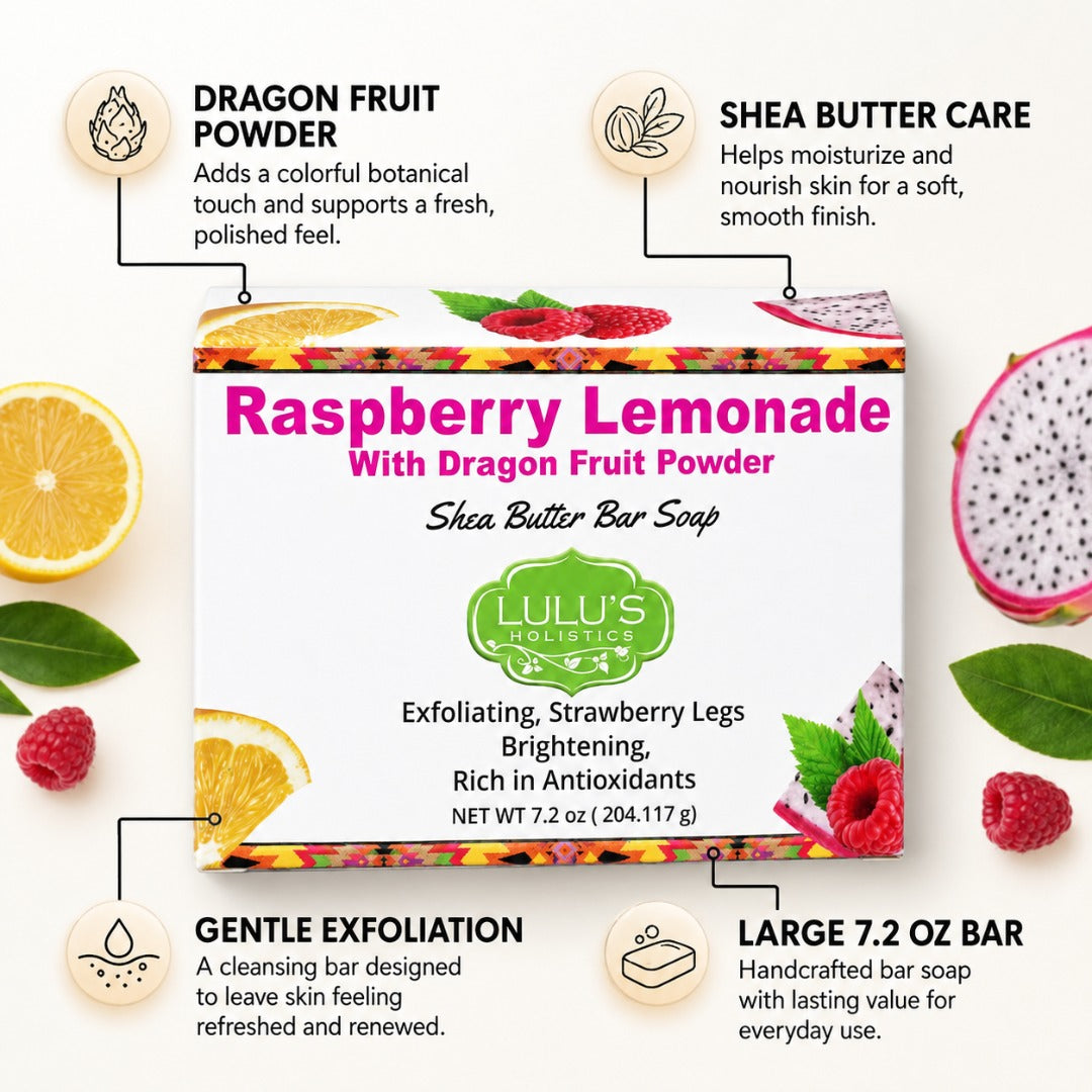 Raspberry Lemonade Dragon Fruit Shea Butter Bar Soap – Radiant Cleanse