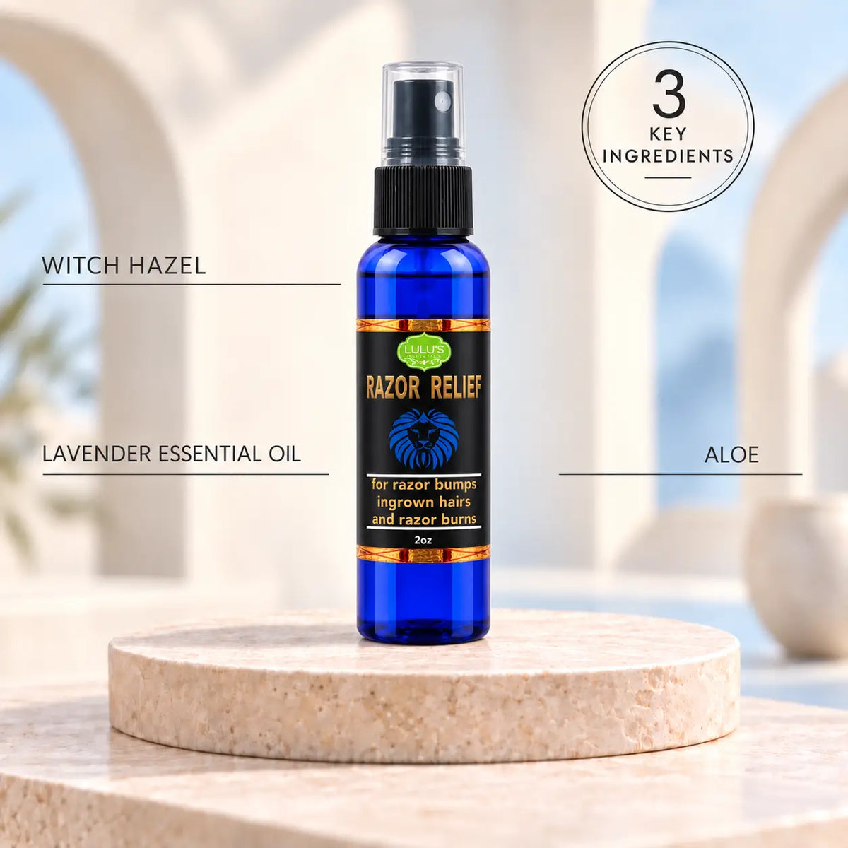 Lulu's Holistics Men's Razor Relief Soothing Post-Shave Mist (2oz)