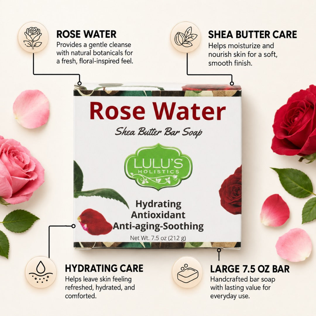 Rose Water Shea Butter Bar Soap – Hydrating Cleanse