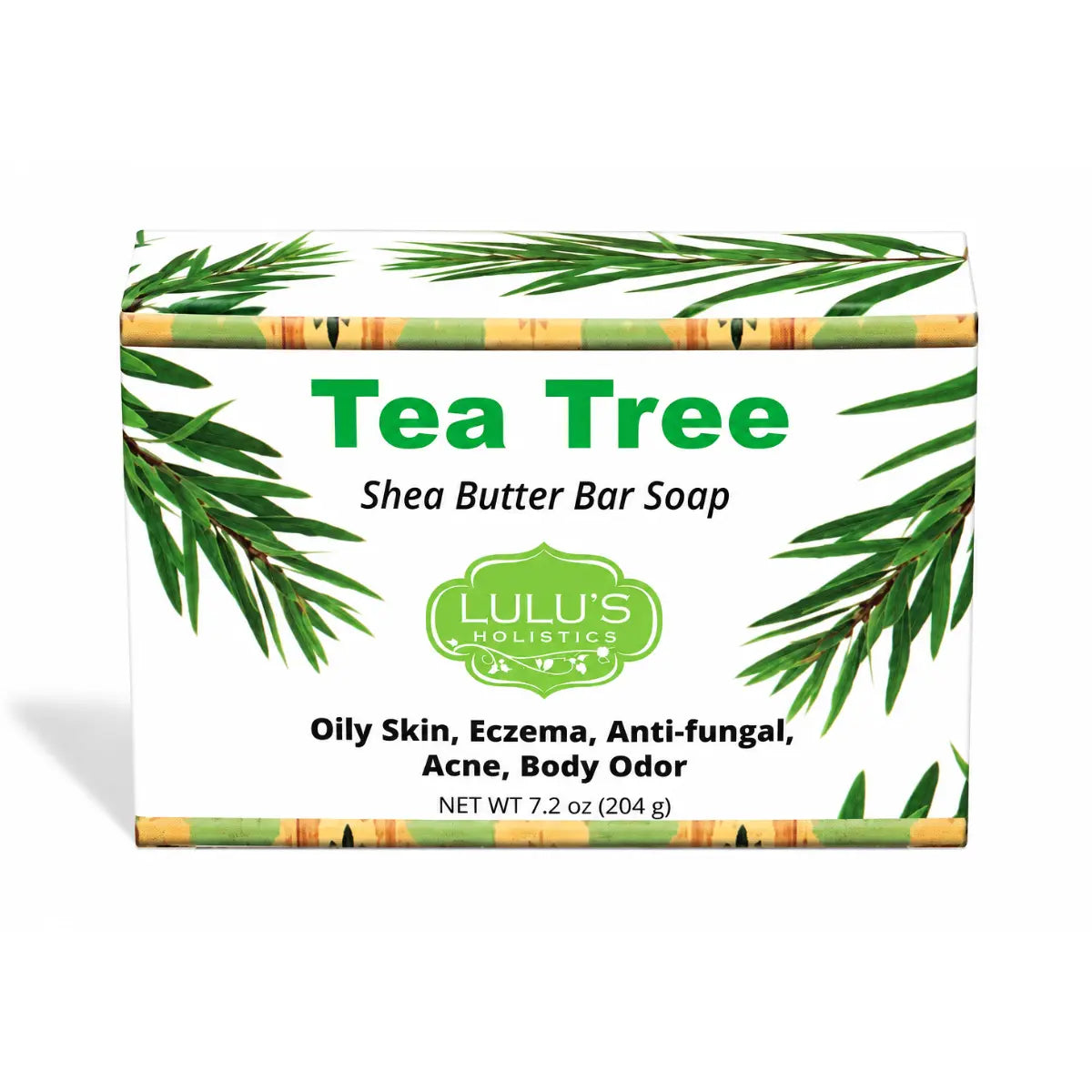 Jabón corporal purificante, hidratante y suavizante con manteca de karité y árbol de té.