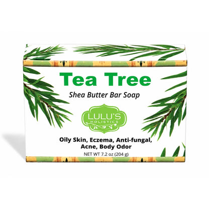 Jabón corporal purificante, hidratante y suavizante con manteca de karité y árbol de té.