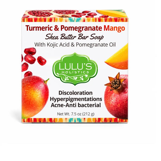 Pomegranate Mango Turmeric Kojic Shea Butter Bar Soap – Brightening Cleanse