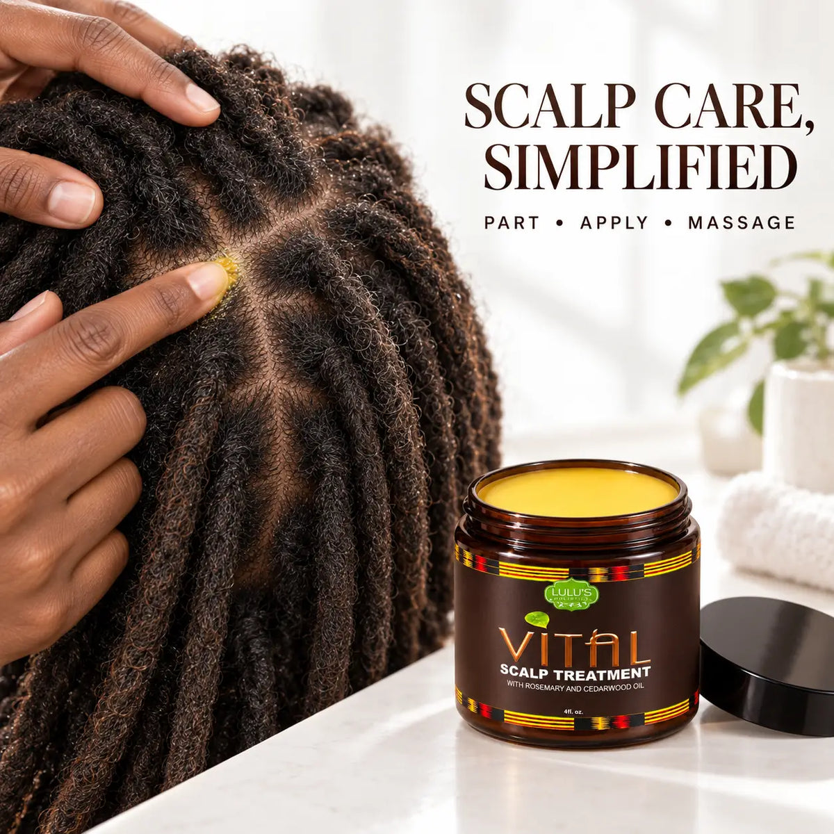 Lulu's Holistics Vital Scalp Growth-Stimulating & Anti-Itch Treatment Pomade (4oz)