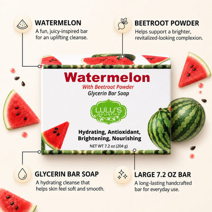 Watermelon Beetroot Glycerin Bar Soap – Radiant Cleansing Bar