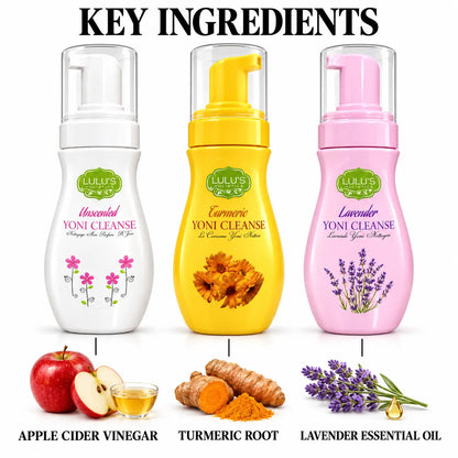 Lulu's Holistics Bikini Line Gentle Cleansing Foaming Wash Trio Bundle