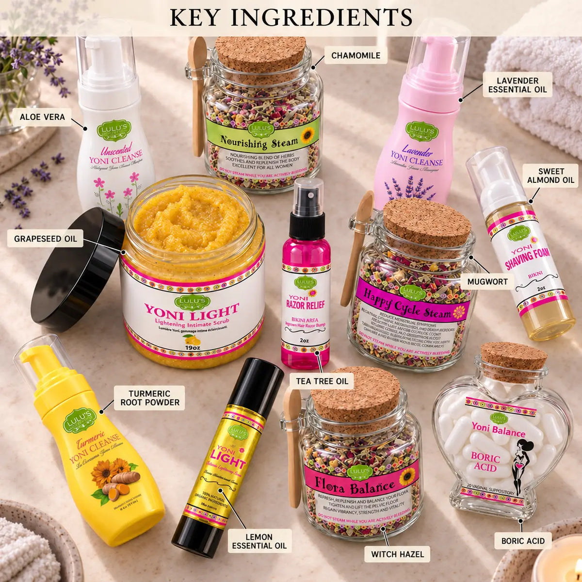 Lulu's Holistics Ultimate Bikini Line & Body Complete 11-Piece Care System Box