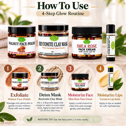 Lulu's Holistics Ultimate Skin Detox & Glow Routine Complete 4-Piece Set