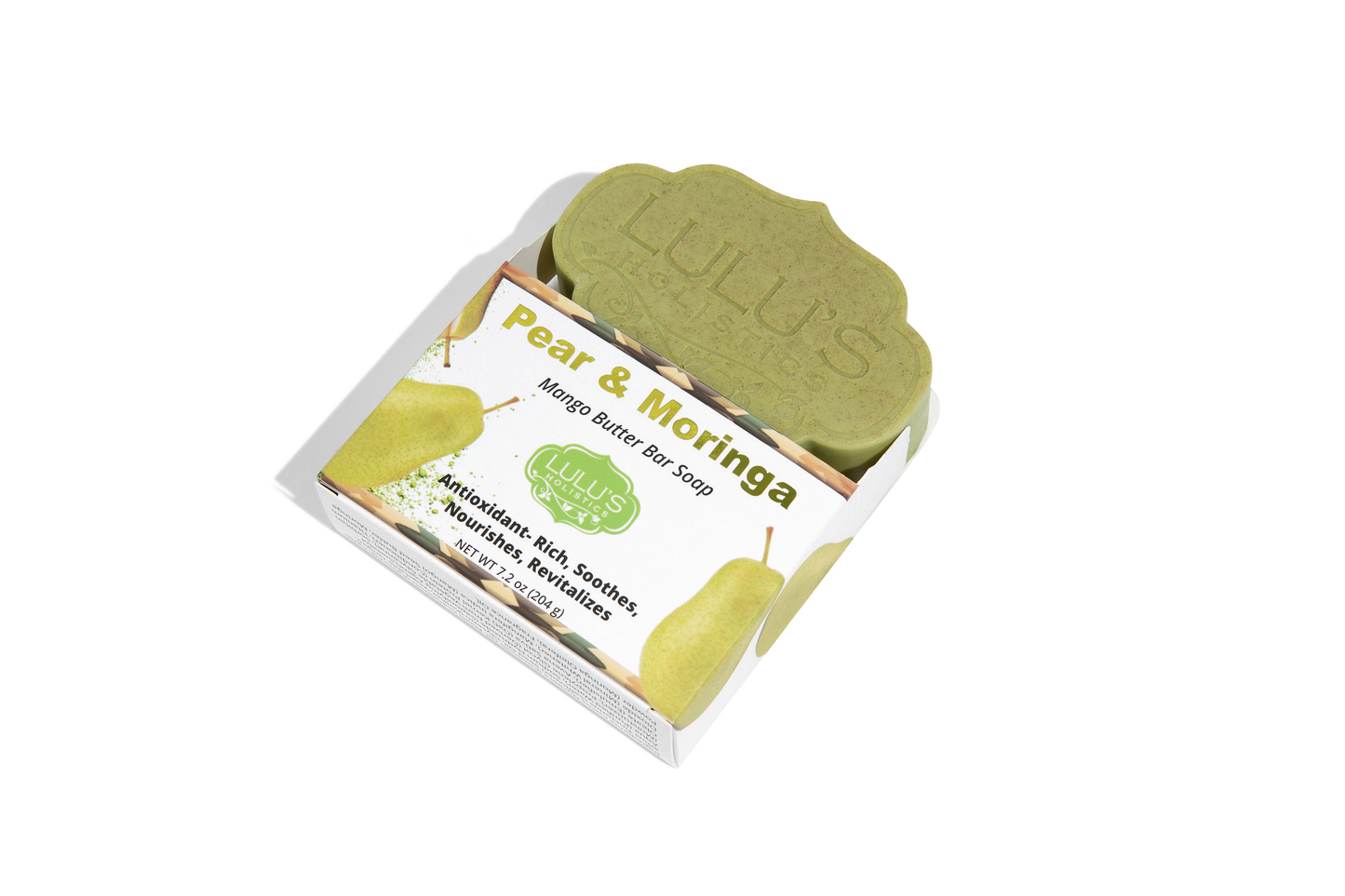 Savon en Pain au Beurre de Mangue Poire & Moringa – Nettoyant Nourrissant