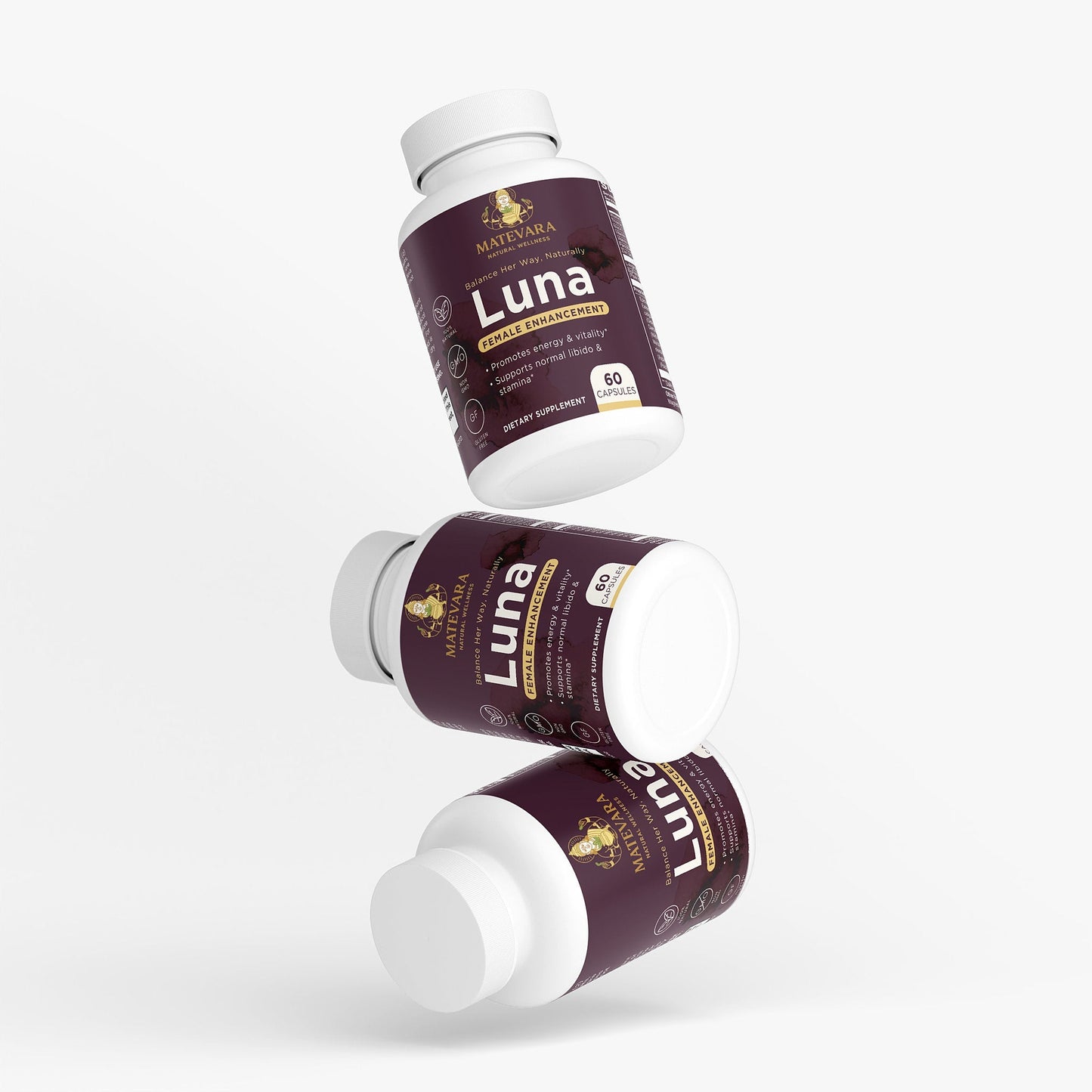 Luna Women's Vitality Supplement | Energy & Wellness Support Capsules | 60 Count