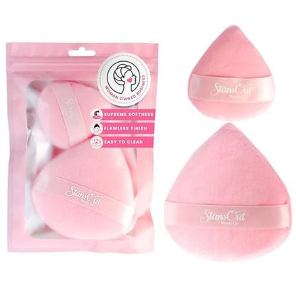 StansOut Powder Puff Set – 2 Ultra-Soft Reusable Puffs for Flawless, Shine-Free Skin