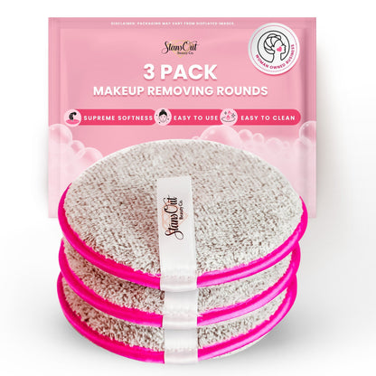 Reusable Makeup Removing Rounds – Ultra-Soft, Eco-Friendly Face Pads (3-Pack)