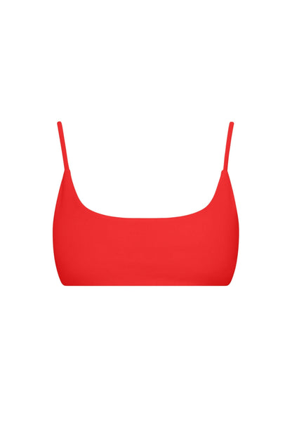 Malibu Bralette Bikini Top Red
