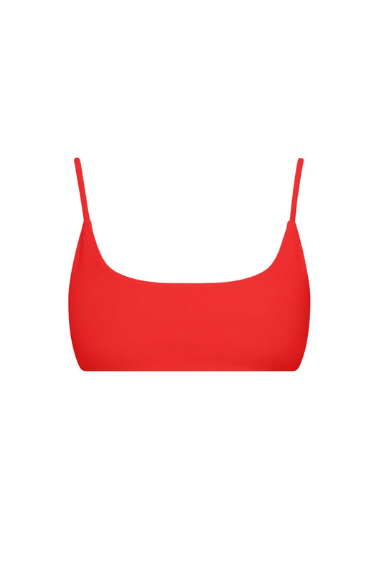Malibu Bralette Bikini Top – Red